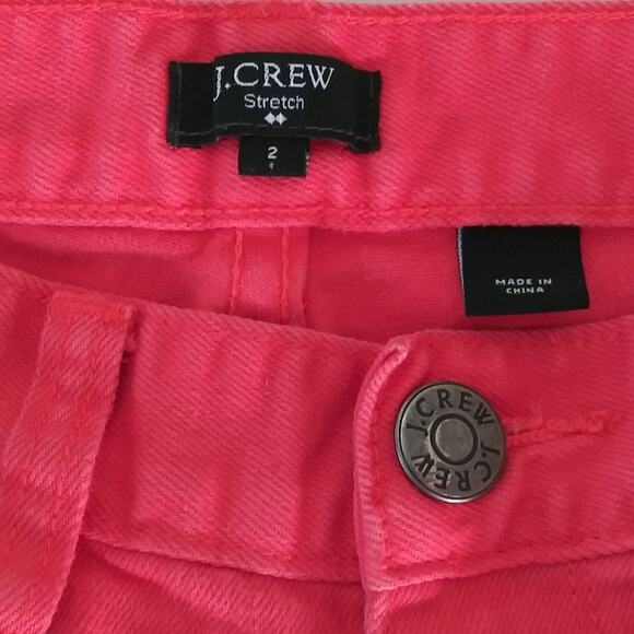 J Crew Short Shorts - Orange Red Size 2 - 99%Cotton . Barbiecore - Picture 3 of 7